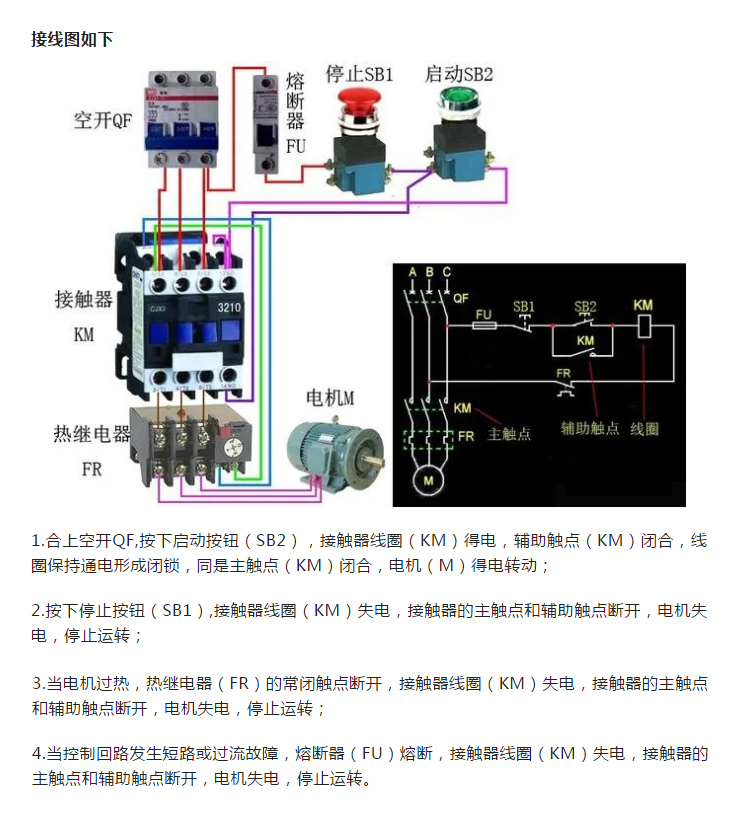 防爆磁力启动器接线图